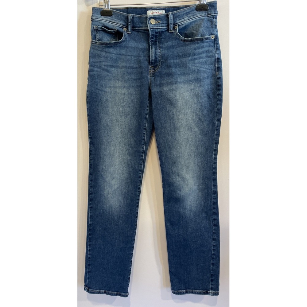 Lucky Brand Jeans Women's 8/29R Medium Wash Sweet Mid Rise Straight Stretch VGPC